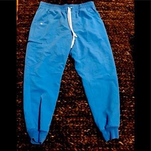 FIGS High Waisted Zamora Jogger Size L Petite Royal Blue EUC
